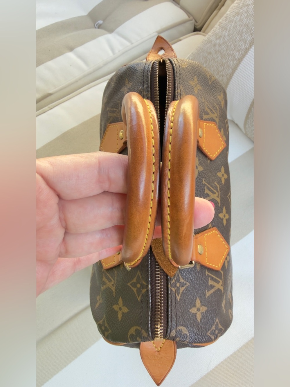 Louis Vuitton Speedy 25 Monogram Canvas Lock Key Dust Bag Insert Organizer AUTH! - Picture 4 of 16
